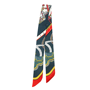 Bandana Pa&ntilde;uelo con caballo Gris oscuro-rojo-amarillo