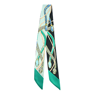 Bandana Pa&ntilde;uelo con serpiente Verde menta-verde-amarillo