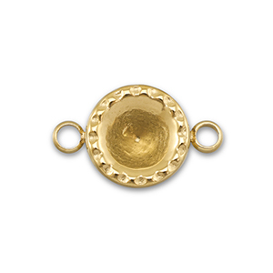 BY31&reg; Entrepieza Acero Inox con engaste para SS29 chat&oacute;n Dorado