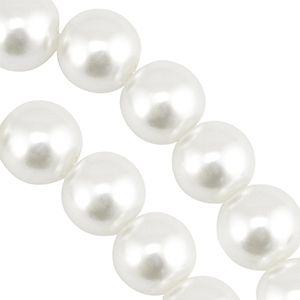 Perlas de cristal 16mm Blanco