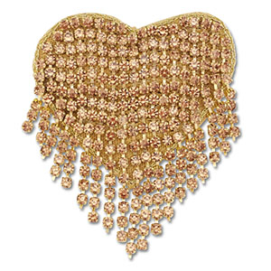 Broches coraz&oacute;n Dorado