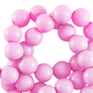 Abalorios acr&iacute;licos 6 mm brillante Rosa claro