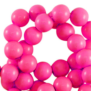 Abalorios acr&iacute;licos 4 mm brillante Rosa fucsia