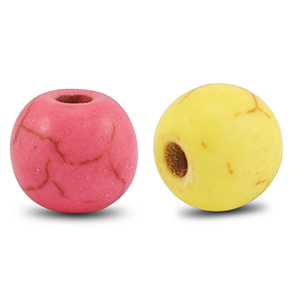 Abalorios de cer&aacute;mica redondos Multicolor