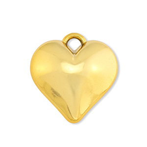 Colgantes llamativos coraz&oacute;n Dorado