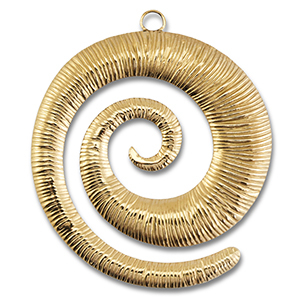 Colgantes Acero Inox espiral Dorado