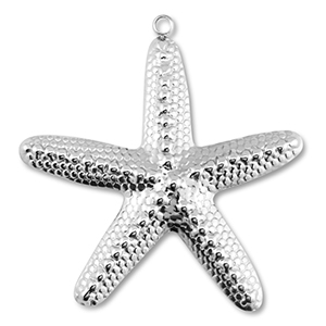 Colgantes Acero Inox estrella de mar Plateado