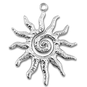 Colgantes Acero Inox sol Plateado