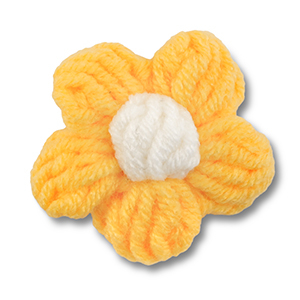 Flor de ganchillo Amarillo-blancuzco