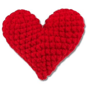 Coraz&oacute;n de ganchillo Rojo
