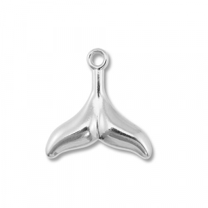 Colgantes Acero Inox aleta Plateado