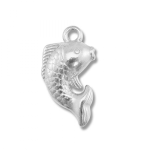 Colgantes Acero Inox pez Plateado