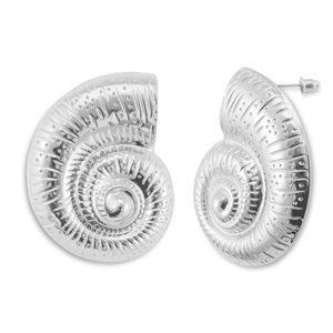 Pendientes trendy conchas Plateado