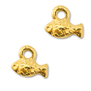Colgantes met&aacute;licos DQ pez Dorado (sin n&iacute;quel)