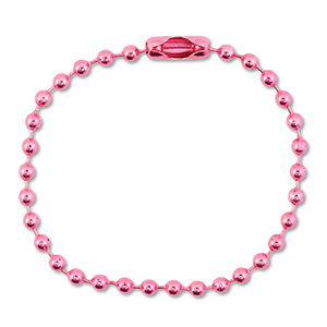 Fornituras coloridas cadena de bola con cierre Rosa brillante