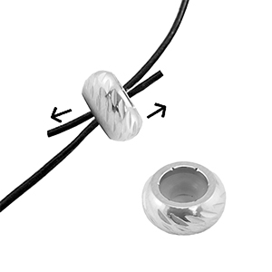Fornituras Acero Inox abalorios de cierre deslizante con motivo 8mm Plateado