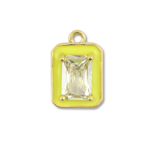 Metal TQ lat&oacute;n colgante rect&aacute;ngulo Dorado-amarillo ne&oacute;n-amarillo claro