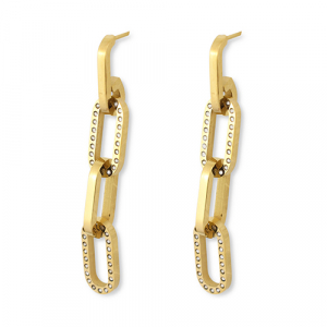 Pendientes Acero Inox cadena Dorado