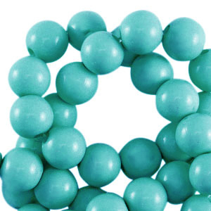 Abalorios acr&iacute;licos 6 mm brillante Verde aqua