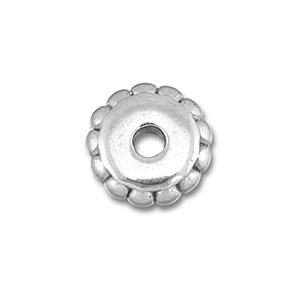 Abalorios Acero Inox separador 6mm Plateado