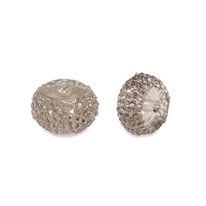 Abalorios de resina rondeles 6mm Gris