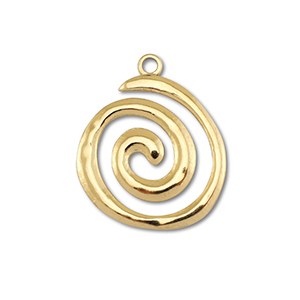 Colgantes Acero Inox espiral Dorado