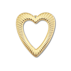 Colgantes Acero Inox coraz&oacute;n Dorado