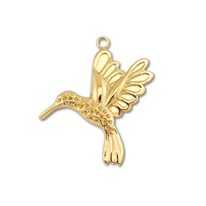 Colgantes Acero Inox colibr&iacute; Dorado