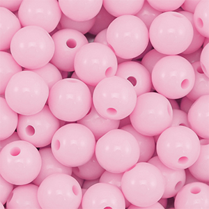 DQ Abalorios acr&iacute;licos 10 mm Rosa claro
