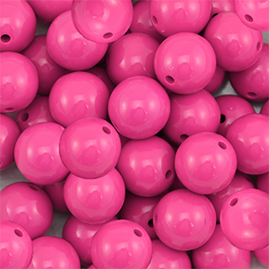 DQ Abalorios acr&iacute;licos 16 mm Rosa magenta