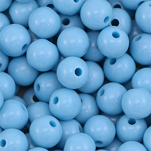 DQ Abalorios acr&iacute;licos 10 mm Azul