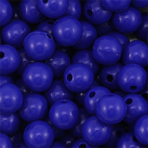 DQ Abalorios acr&iacute;licos 10 mm Azul oscuro
