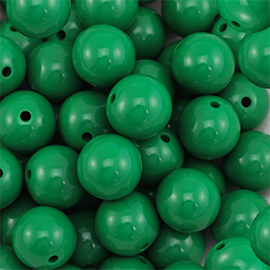 DQ Abalorios acr&iacute;licos 14 mm Verde oscuro