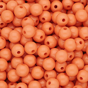 Abalorios acr&iacute;licos 8 mm brillante Naranja coral