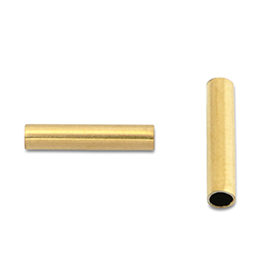 Abalorios Acero Inox tubo 8mm Dorado