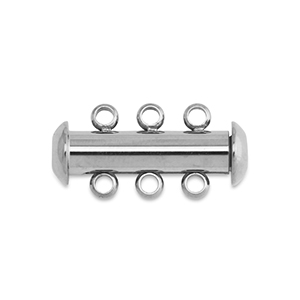 Fornituras Acero Inox cierre de collar m&uacute;ltiple magn&eacute;tico Plateado