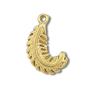 Colgantes Acero Inox pluma Dorado