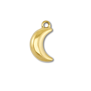 Colgantes Acero Inox luna Dorado