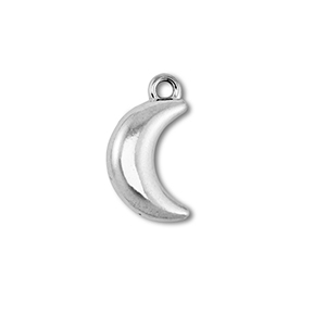 Colgantes Acero Inox luna Plateado