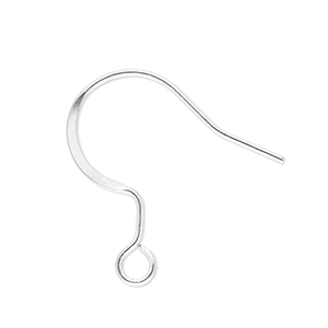 Fornituras Acero Inox pendientes de gancho con anilla Plateado