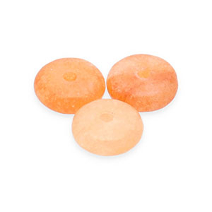 Piedras Naturales abalorios Cuarzo rondeles Naranja