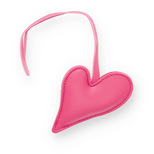 Colgantes llamativos coraz&oacute;n Rosa Aamaranto