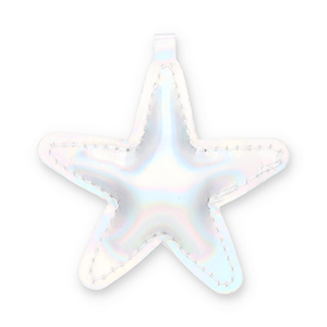 Colgantes llamativos estrella Plateado hologr&aacute;fico