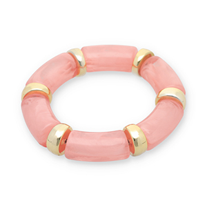 Pulseras de resina Dorado-rosa