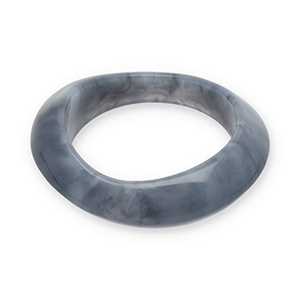 Pulseras bangle de resina Azul gris