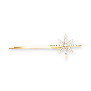 Accesorios para el pelo pasador para pelo estrella con strass Dorado-transparente
