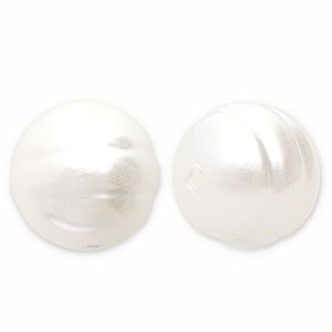 Imitaci&oacute;n de perlas de agua dulce redondos Blanco