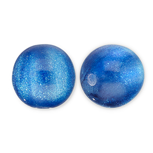 Abalorios acr&iacute;licos con glitter 8 mm Azul-turquesa