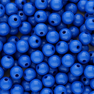 Abalorios acr&iacute;licos 6 mm brillante Azul