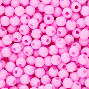 Abalorios acr&iacute;licos 4 mm brillante Rosa
